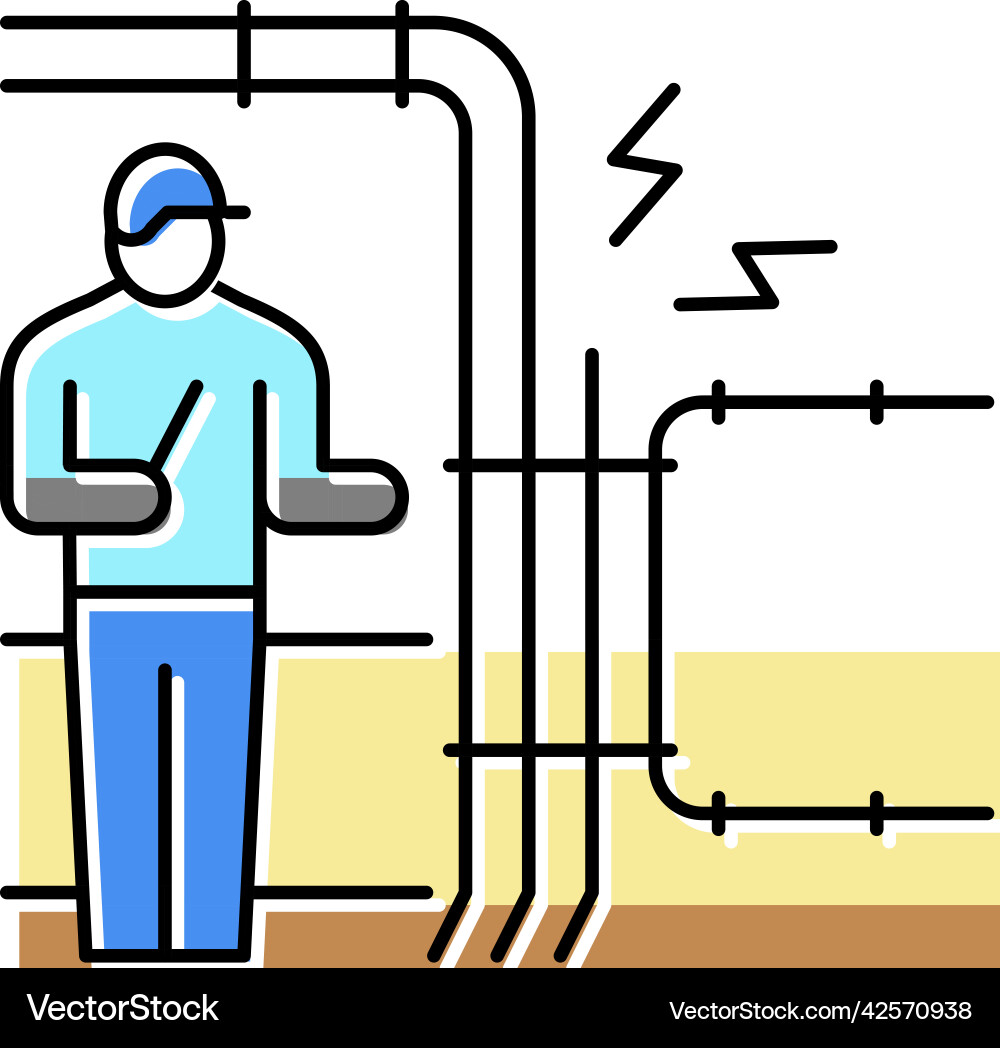 Electrical fault finding color icon Electrical fault finding color icon vector image
