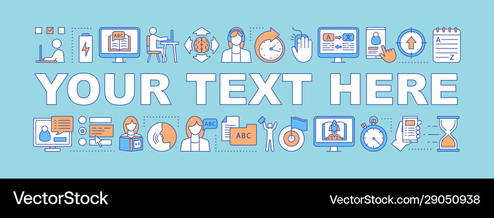 Express language course word concepts banner Express language course word concepts banner vector image