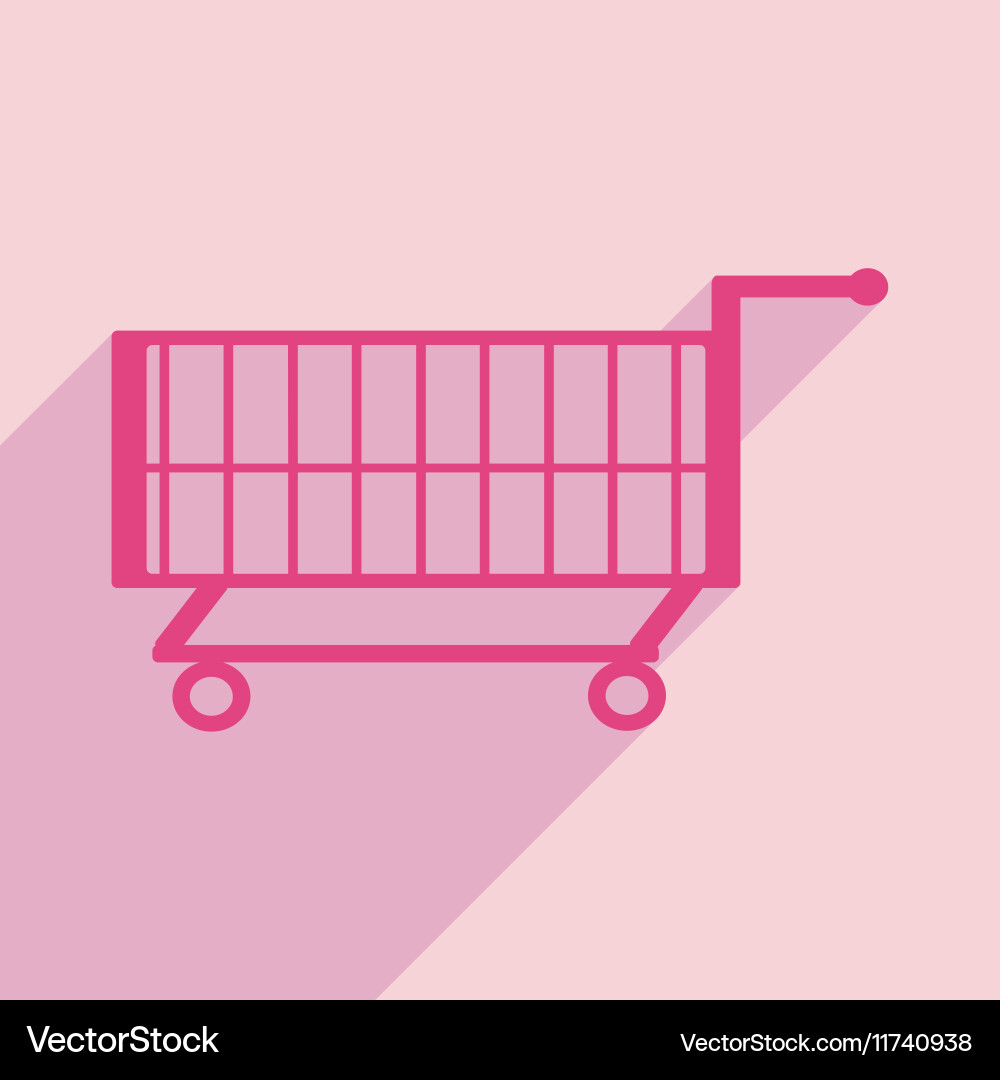 Flat with shadow icon and mobile application vector image