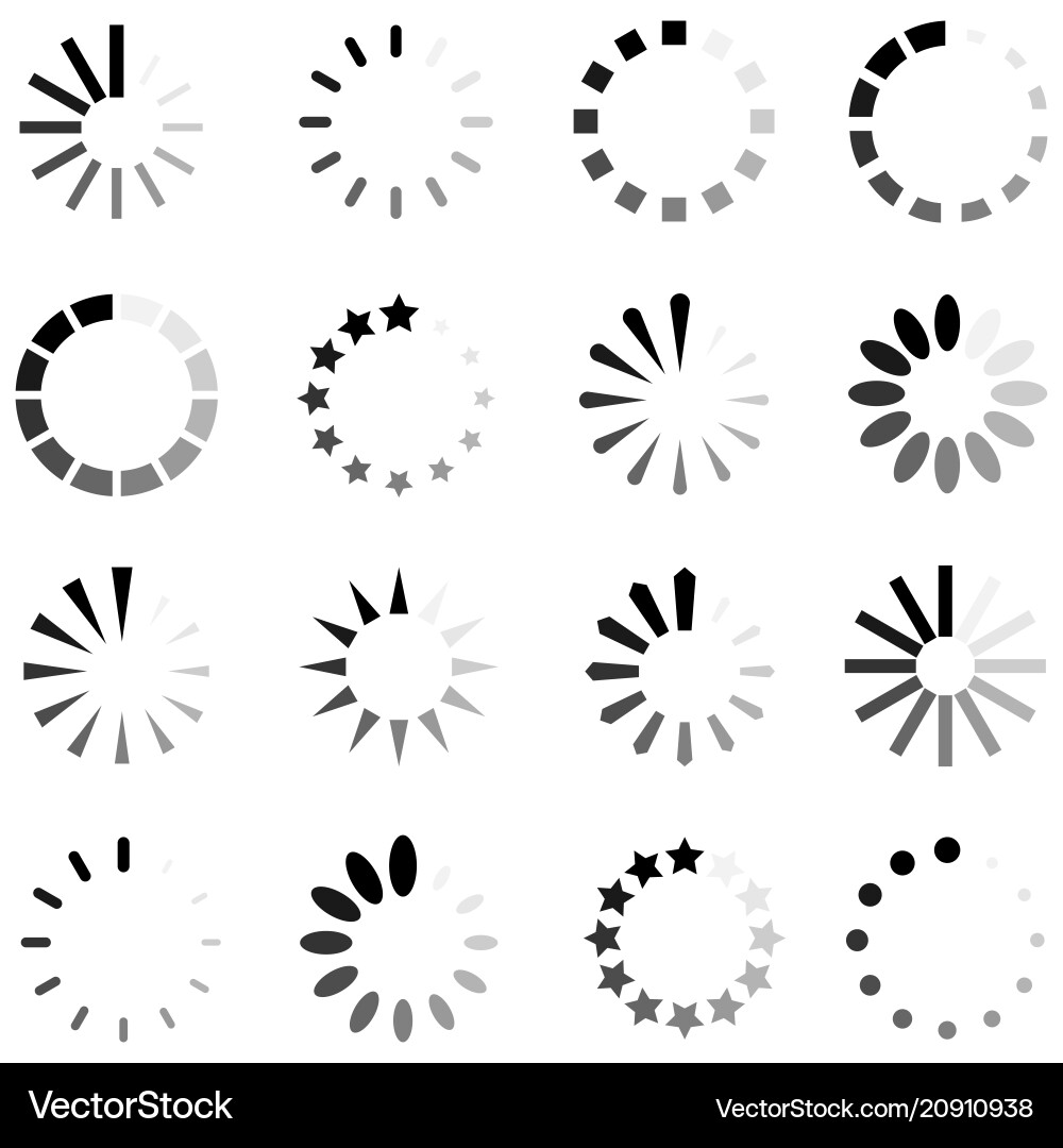 Loading icon set Vector Image