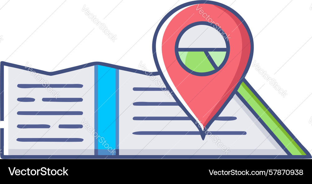 Map with location details icon design generative vector image