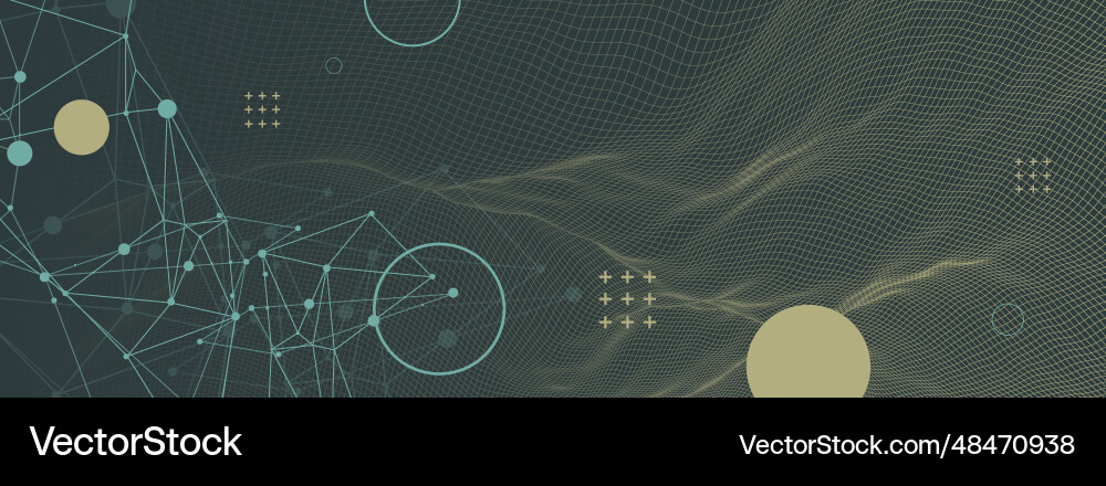 Template for science and technology presentation Vector Image