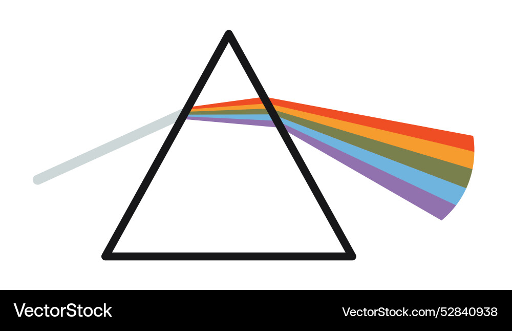 Triangular dispersive optical prism scattering Vector Image