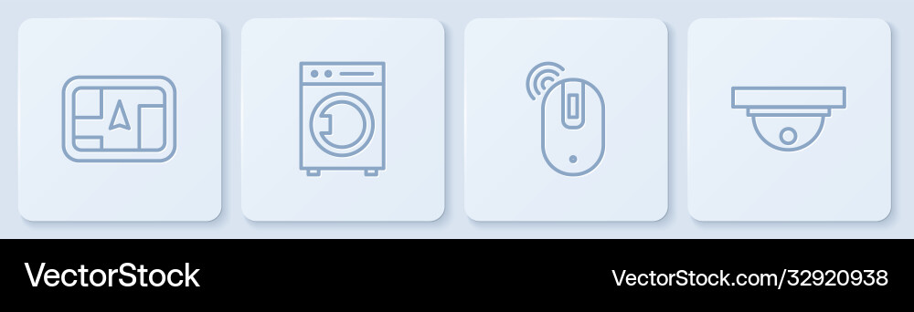 Zeilen-Gps-Gerät mit Karten-WLAN-Computer einstellen Zeilen-Gps-Gerät mit Karten-WLAN-Computer einstellen vektorbild