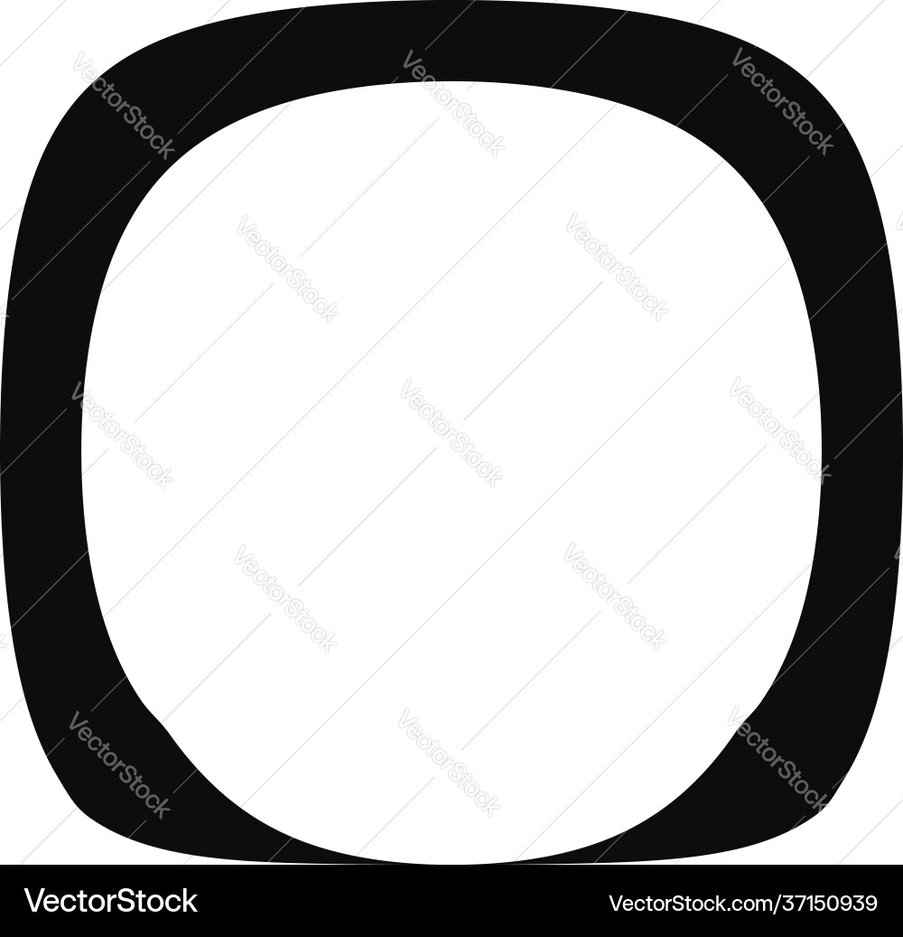 Abstract amorphous rounded square shape element Vector Image
