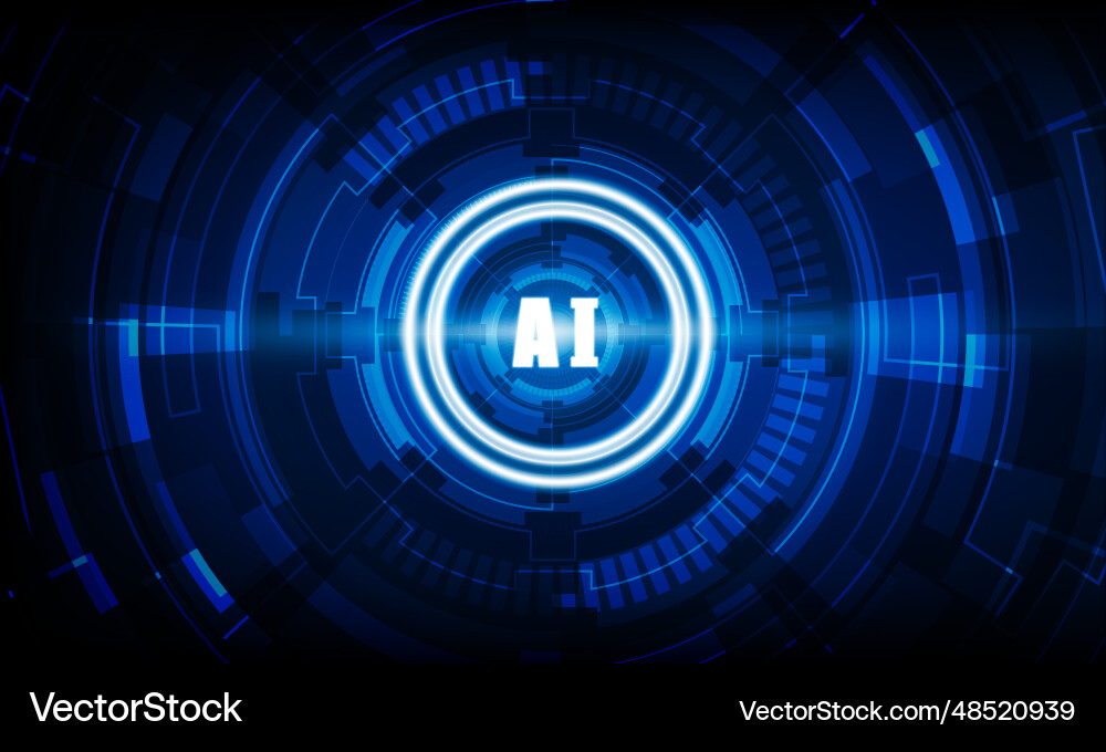 Abstract artificial intelligence key door open Abstract artificial intelligence key door open vector image