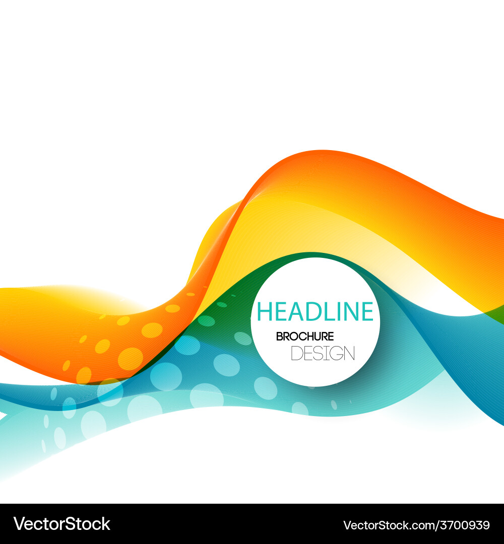 Abstract curved lines background template vector image