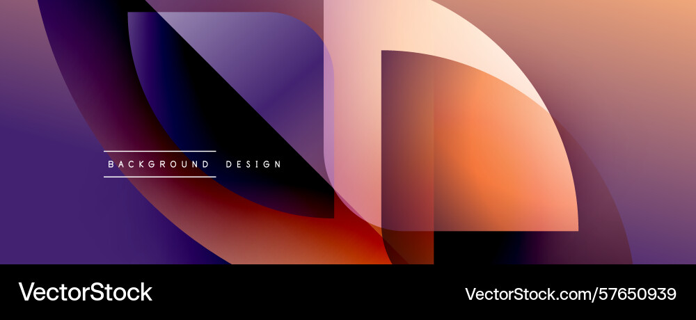 Abstract geometric shapes overlap gradient colors Vector Image