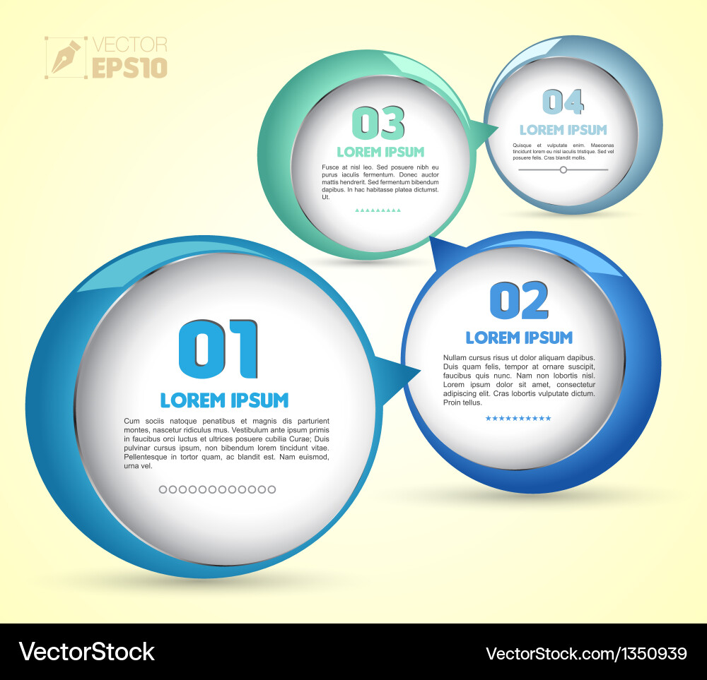 Circle arrow with number Vector Image
