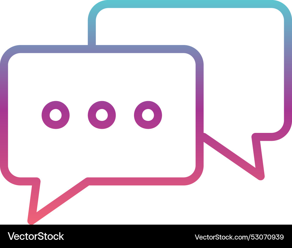 Conversation line gradient design Vector Image