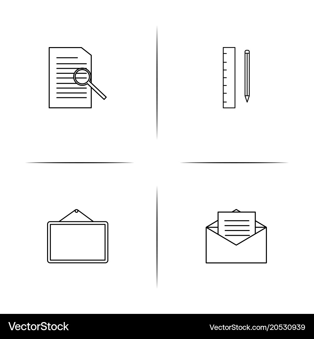 Creative process and design simple linear icons vector image
