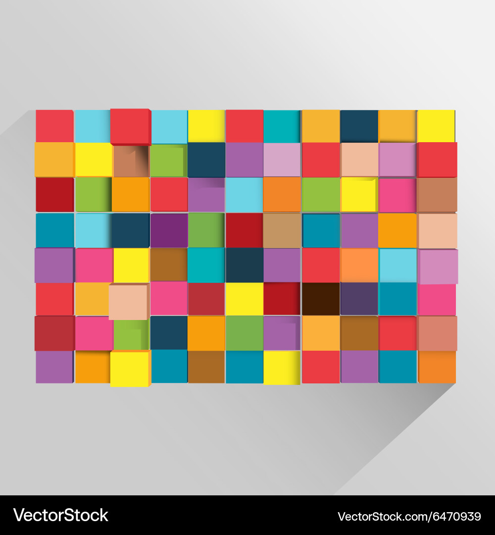 Cube background abstract modern color vector image