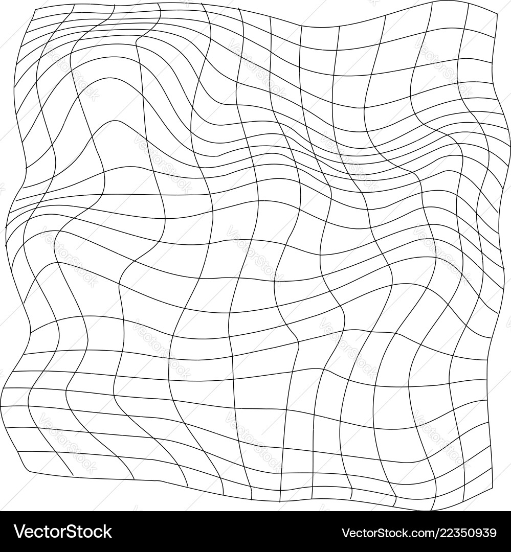 Dynamic Grid Pattern - Waving Lines vector image