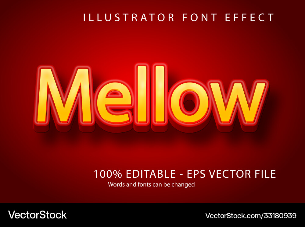Editable text style effect typography template Editable text style effect typography template Vector Image