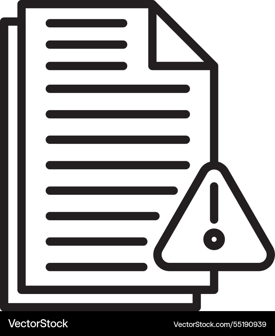 Error file line icon design vector image
