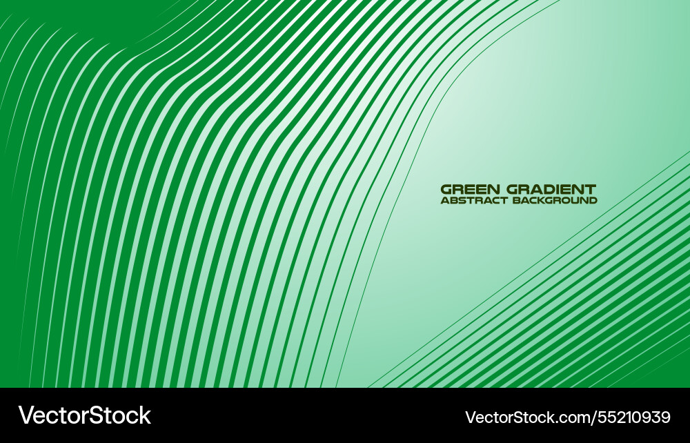 Green gradient with curved line abstract Vector Image