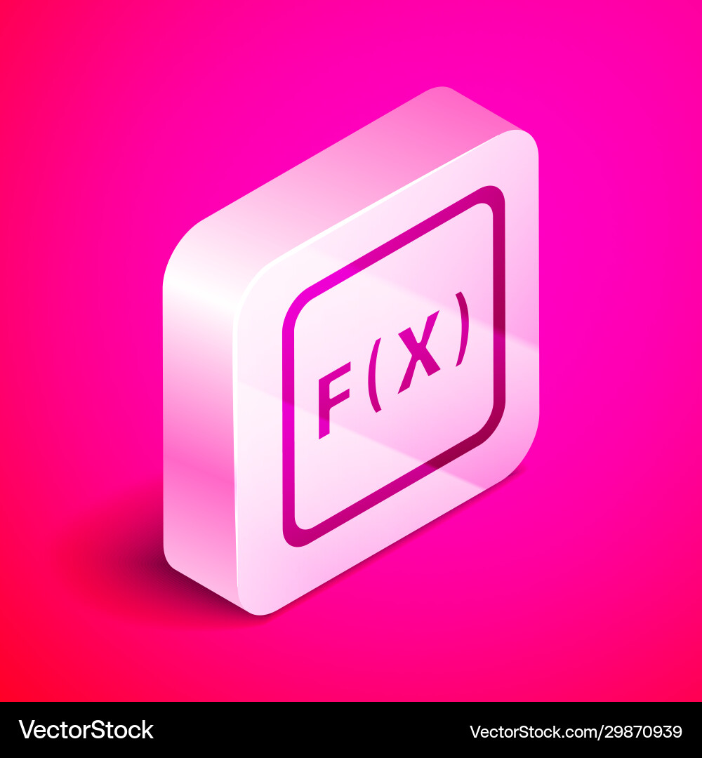 Isometric function mathematical symbol icon Vector Image