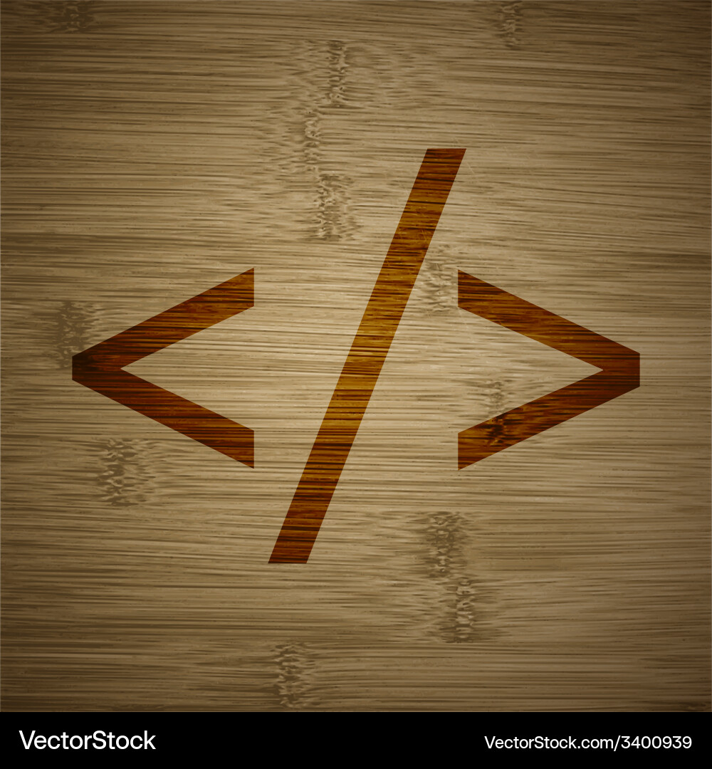 Programming Code Symbol flach moderne Web Vektorbild