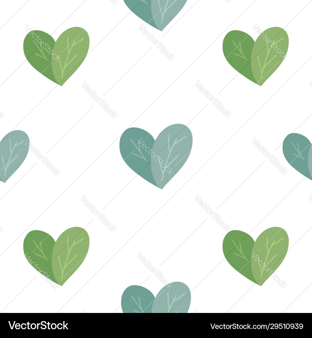 Seamless flat pattern with simple hearts from Seamless flat pattern with simple hearts from vector image