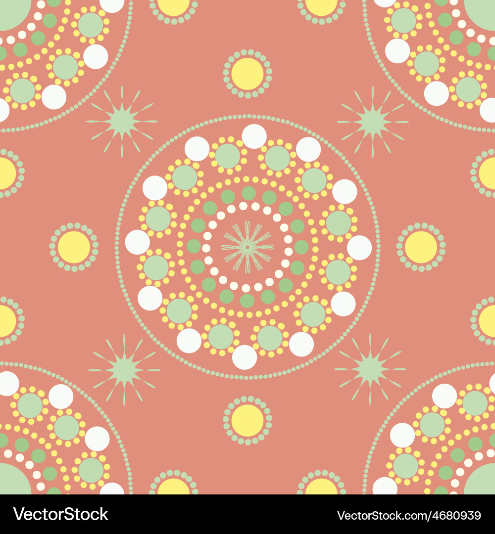 Seamless pattern with colored points and circles vector image