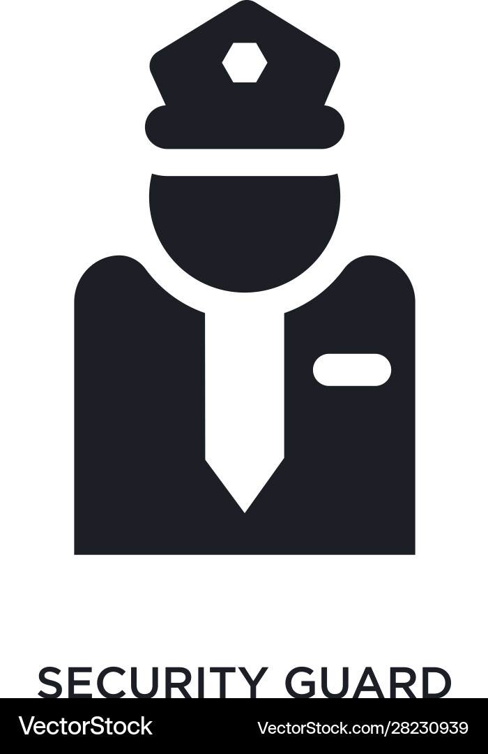 Security guard isolated icon simple element from Vector Image