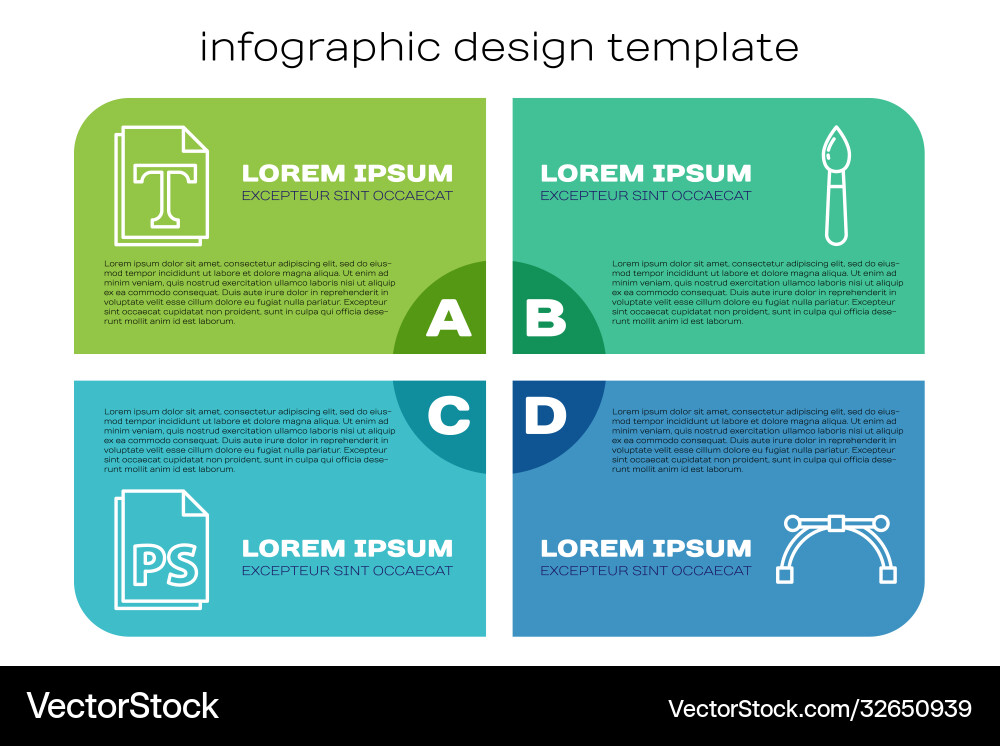 Set line ps file document text Set line ps file document text vector image