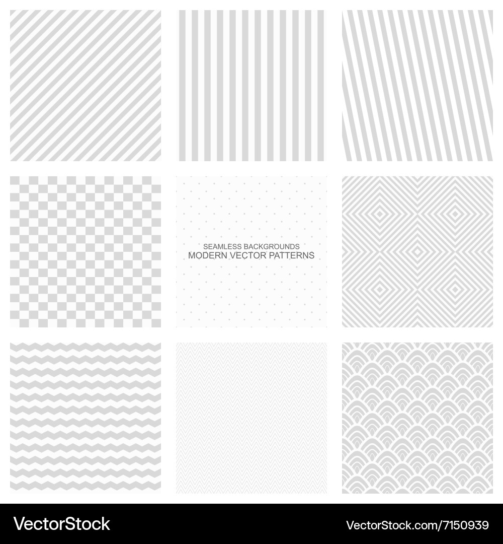Set of seamless patterns vector image