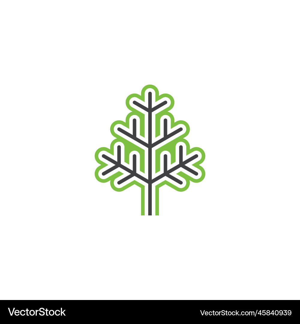 Tree icon logo element Vector Image