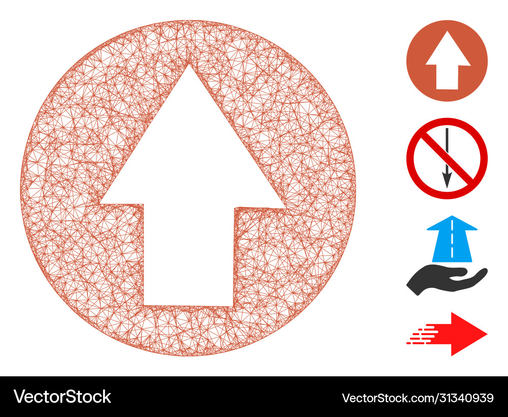 Up direction web mesh Up direction web mesh vector image