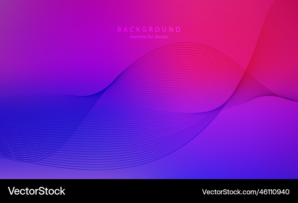 Abstract gradient background wave element Abstract gradient background wave element vector image
