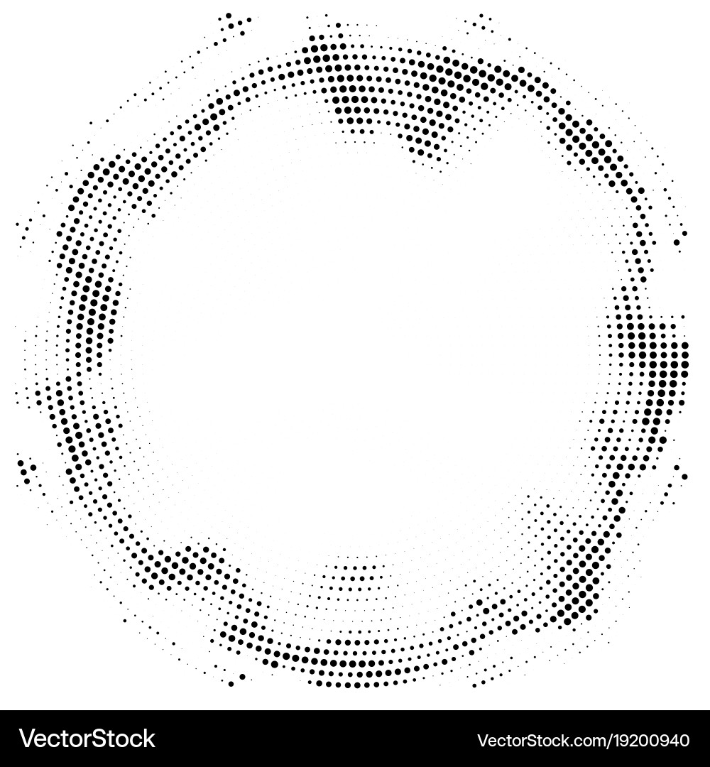 Abstract halftone circular frame background eps vector image