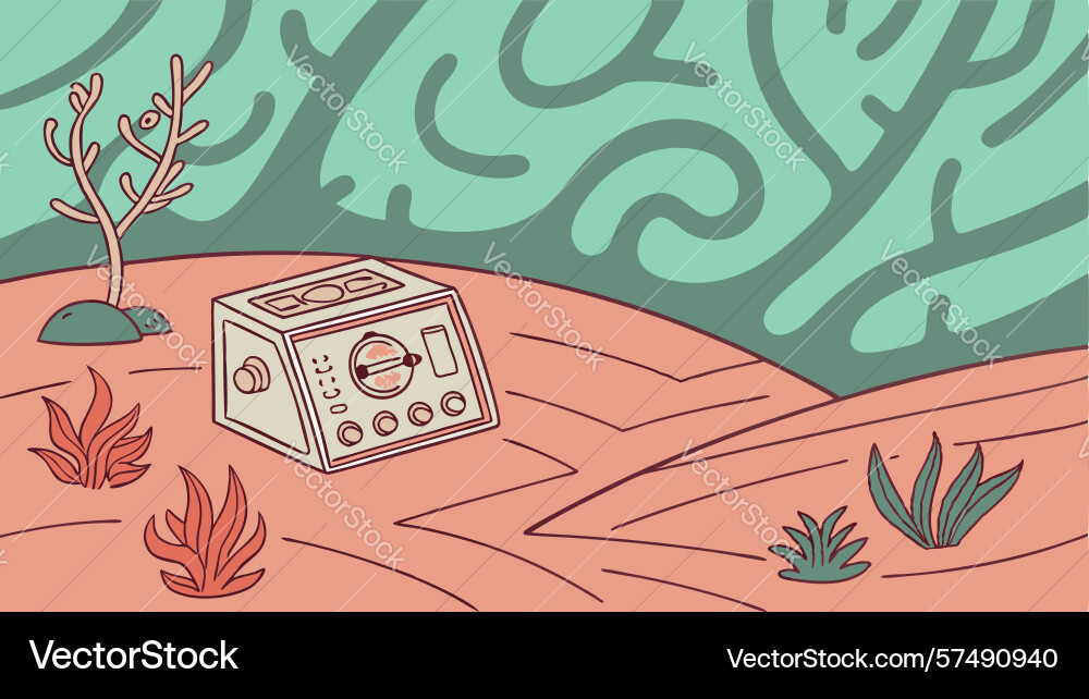 Abstract maze with tech device and snail vector image