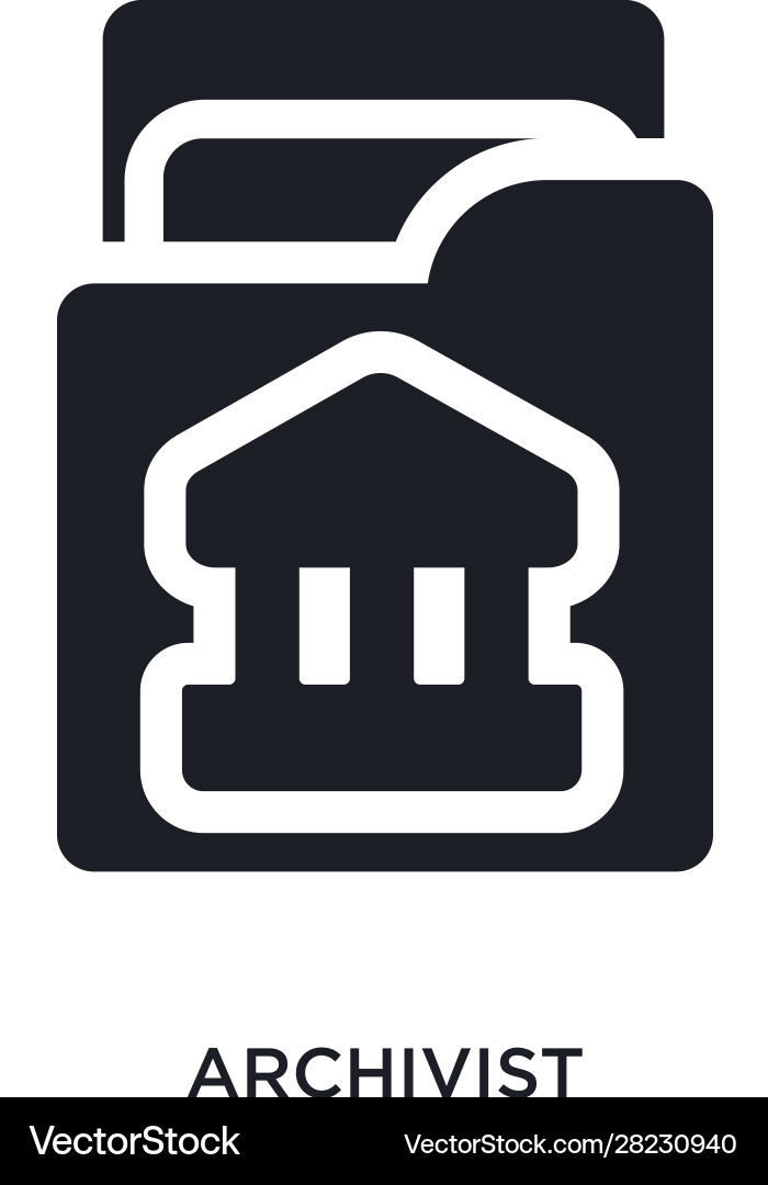 Archivist isolated icon simple element from Vector Image