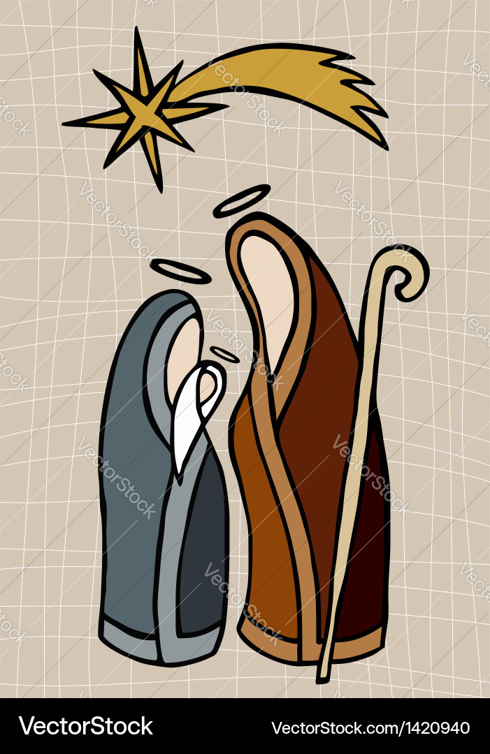 Christian nativity Royalty Free Vector Image - VectorStock