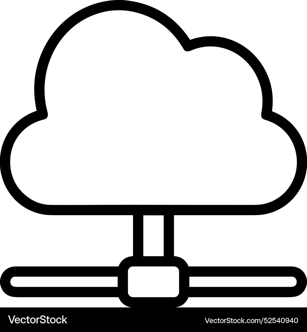 Cloud storage icon symbol image of the hosting Cloud storage icon symbol image of the hosting Vector Image