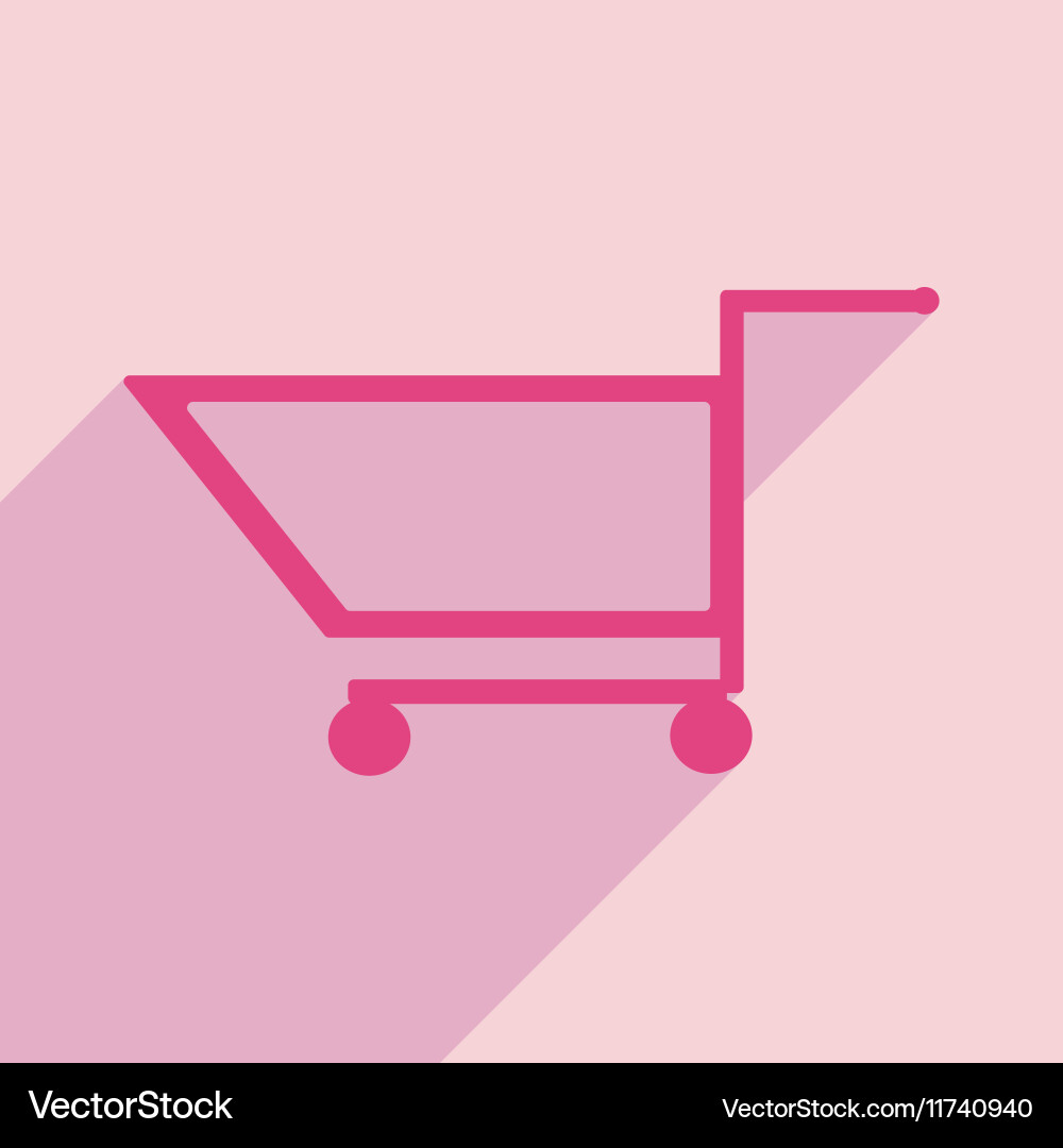 Flat with shadow icon and mobile application vector image