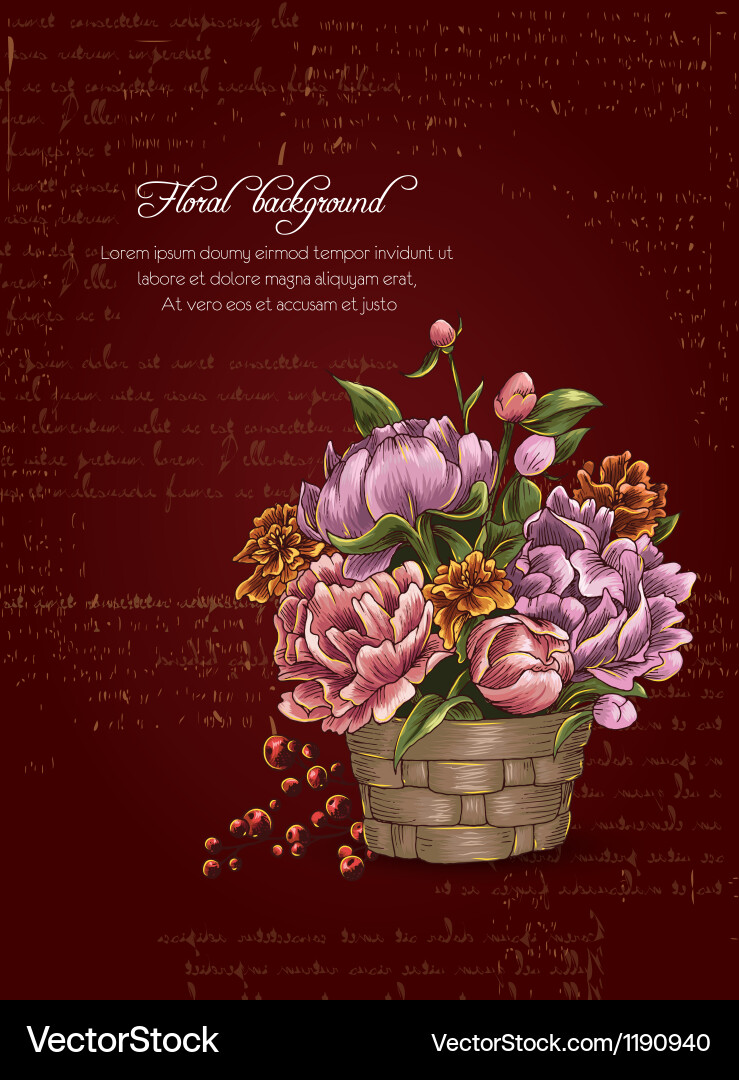Floral background Royalty Free Vector Image - VectorStock