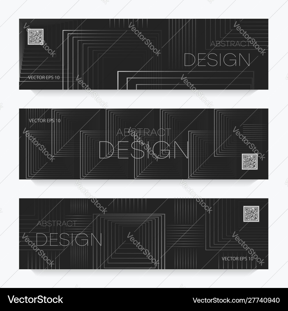 Flyers with abstract linear design Flyers with abstract linear design Vector Image