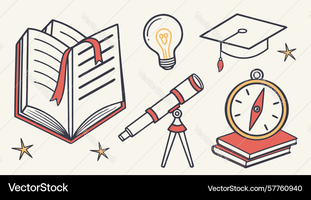 Knowledge discovery and exploration learning Vector Image