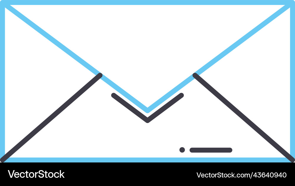 Message line icon outline symbol Message line icon outline symbol vector image
