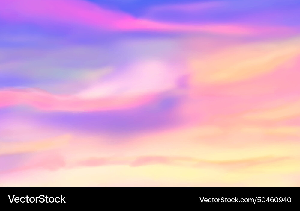 Pink sky with sunset or sunrise background Vector Image