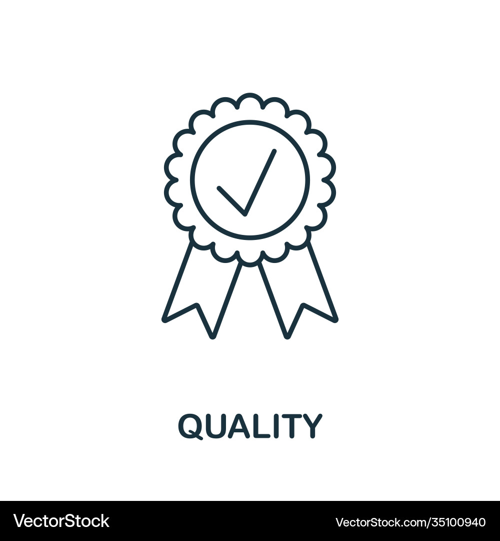 Quality icon line style element from audit Quality icon line style element from audit vector image