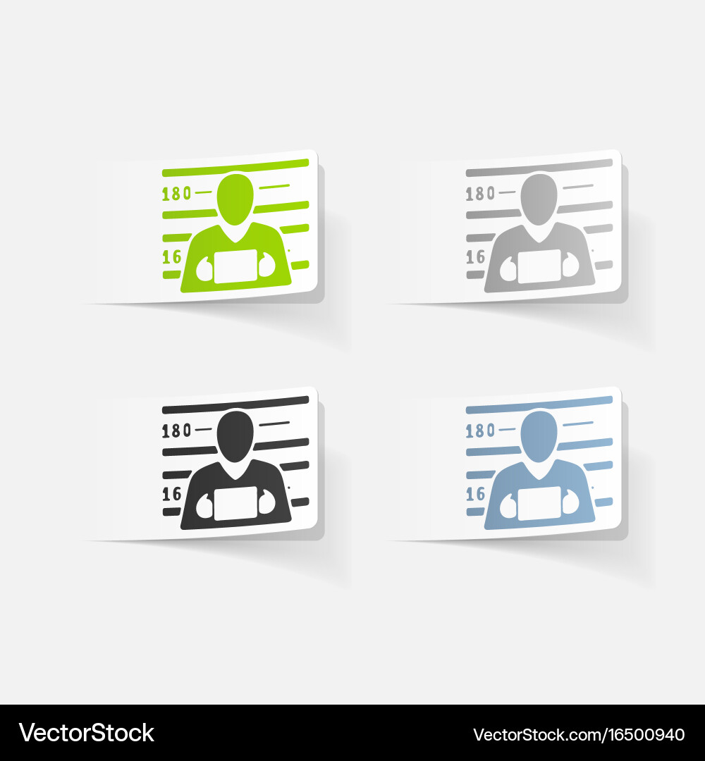 Realistic design element suspect vector image