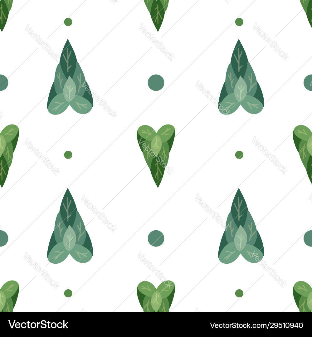 Seamless flat pattern with simple hearts from Seamless flat pattern with simple hearts from vector image