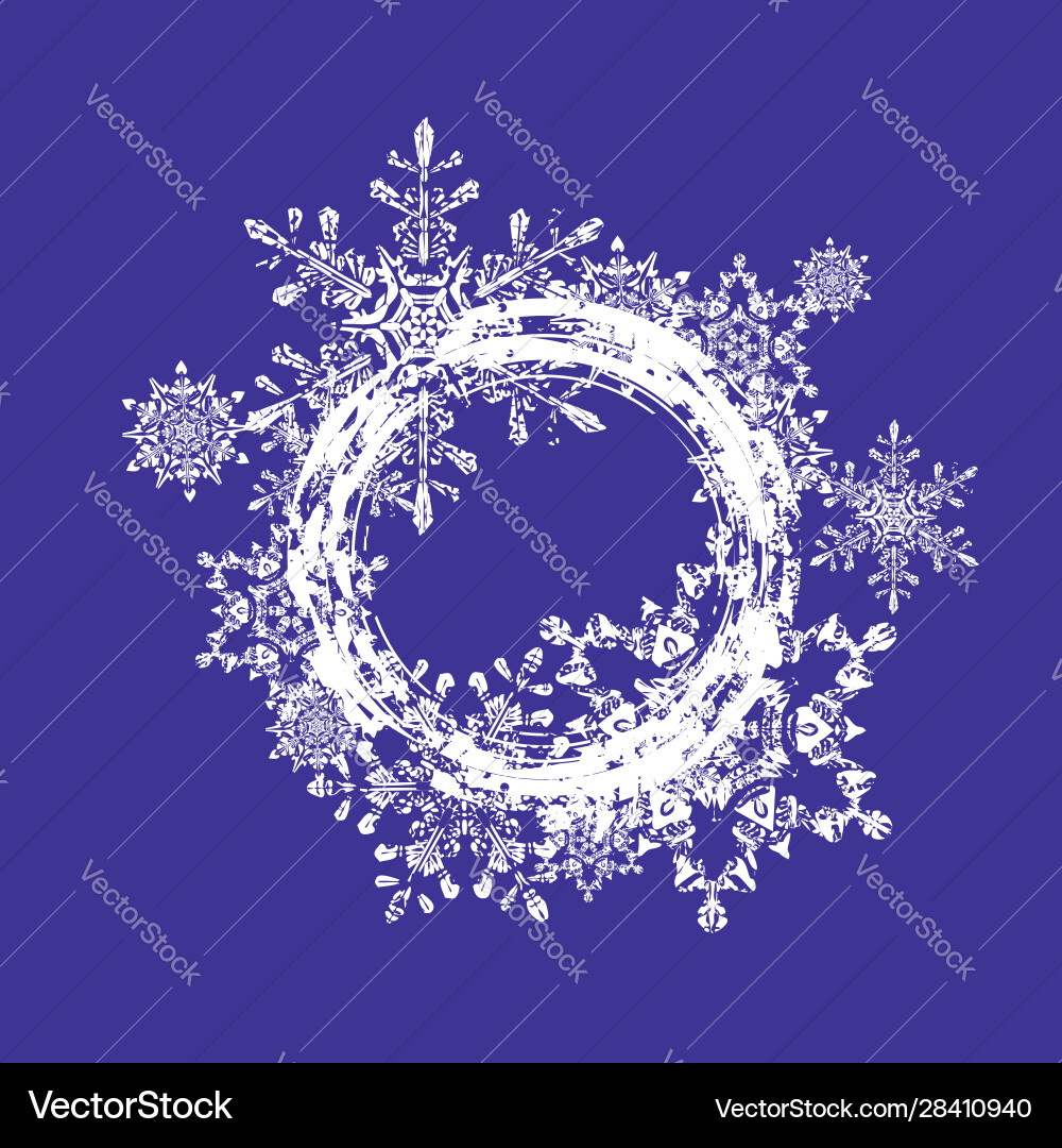 Snow Whirlwind with Snowflake Pattern Vector Image