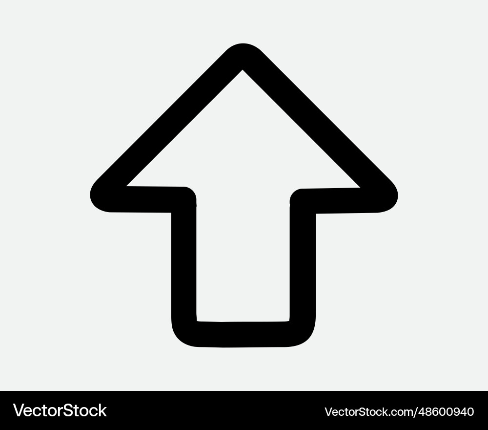 Up arrow line icon north point pointer enter entry Up arrow line icon north point pointer enter entry vector image
