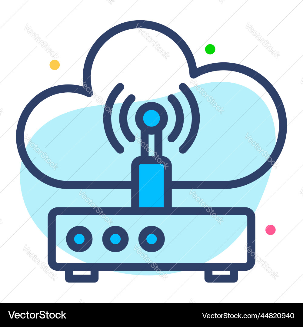 Wireless network icon user interface as a simple Vector Image