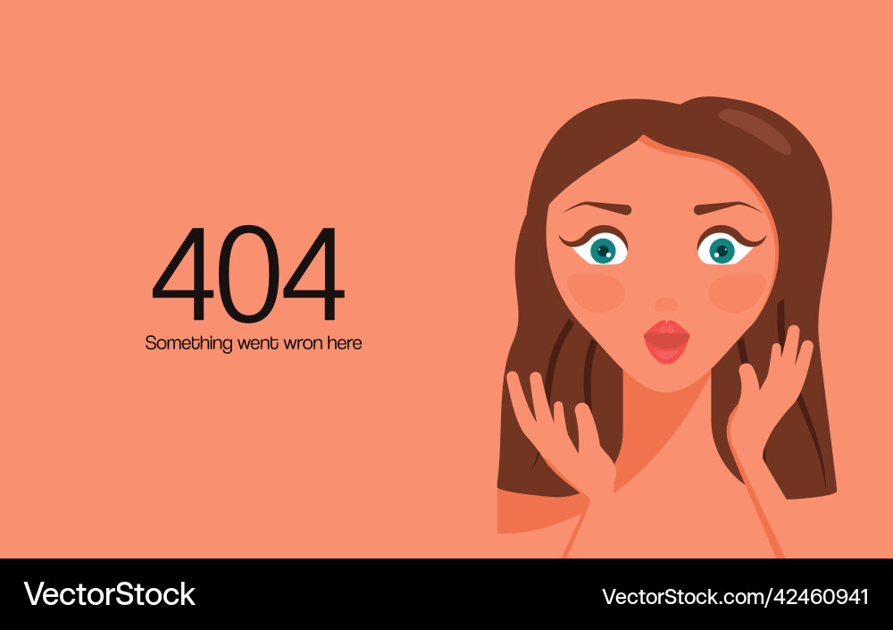 404 error not found web page Vector Image