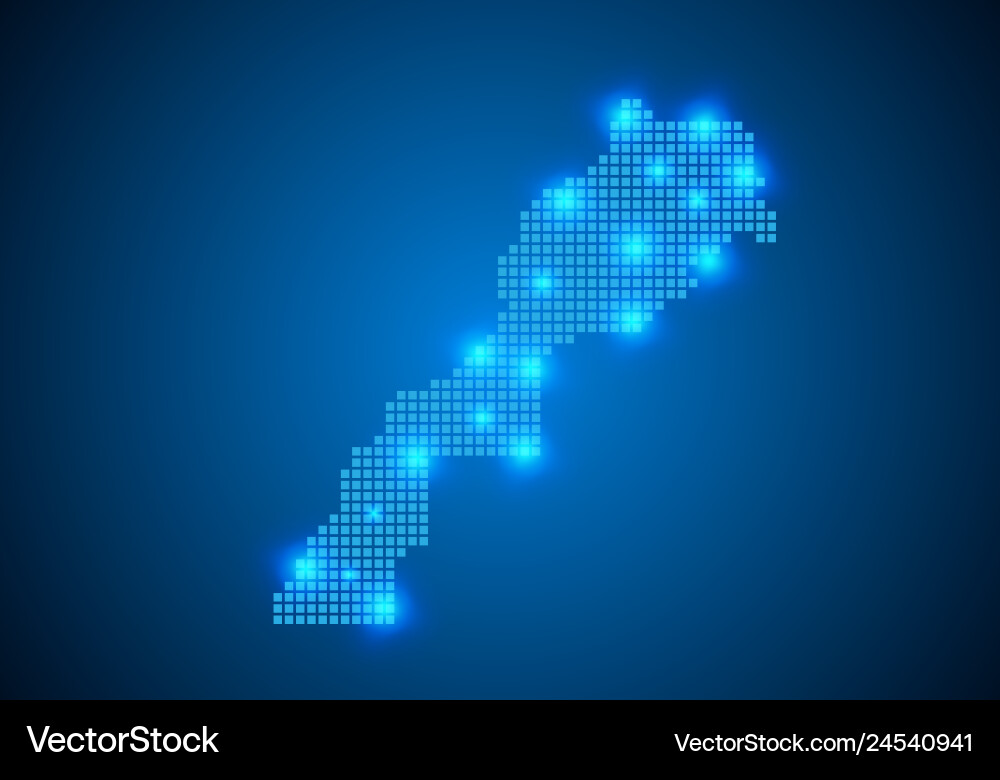 Abstract blue background with map internet line Vector Image