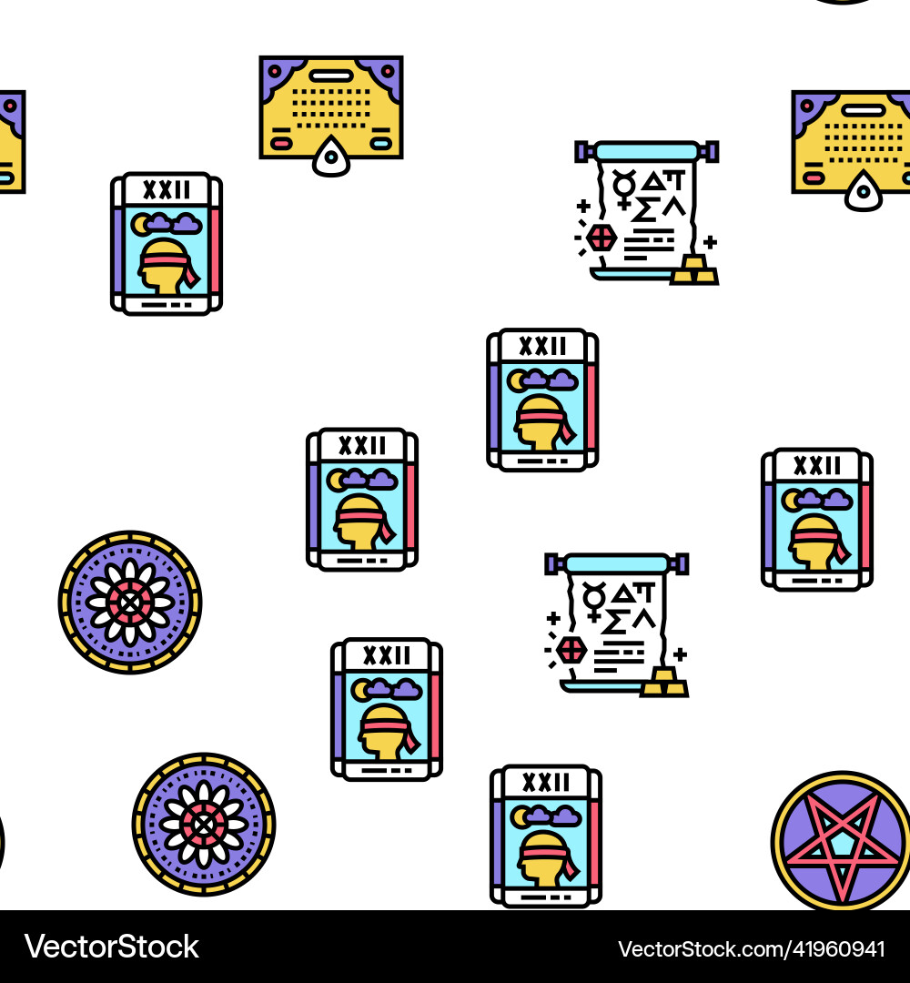 Astrological objects seamless pattern Astrological objects seamless pattern vector image